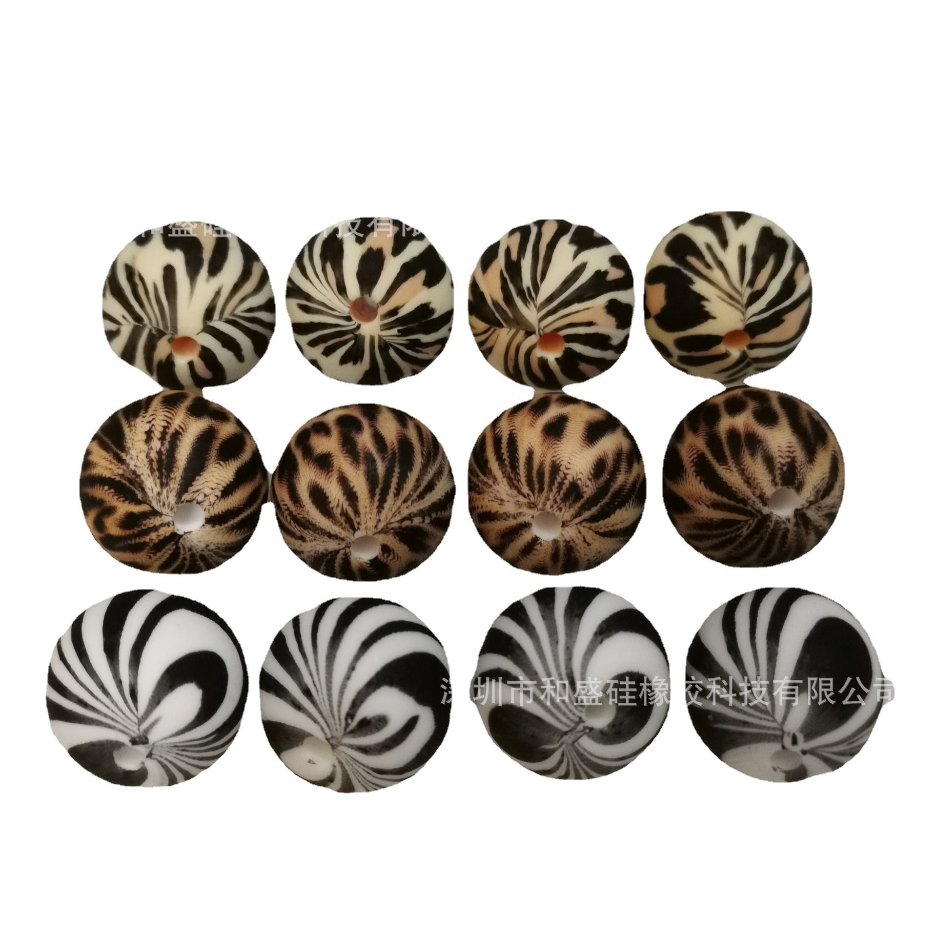 Wholesale Food Grade Leopard Skull 12MM Silicone Beads 100pcs